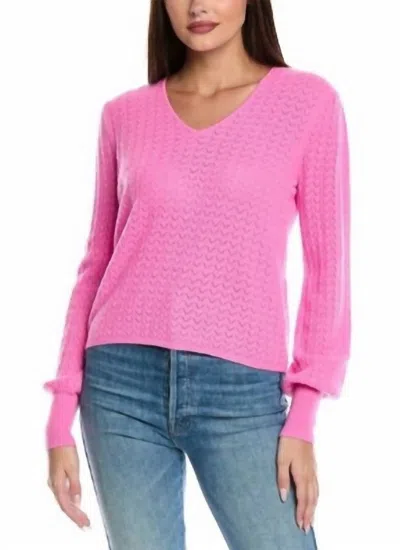 &isla Dion Vee Sweater In Candy In Pink