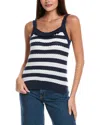 &isla Ella Pointelle Tank Sweater In Black
