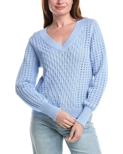 &isla Eva Cable Knit Sweater In Blue