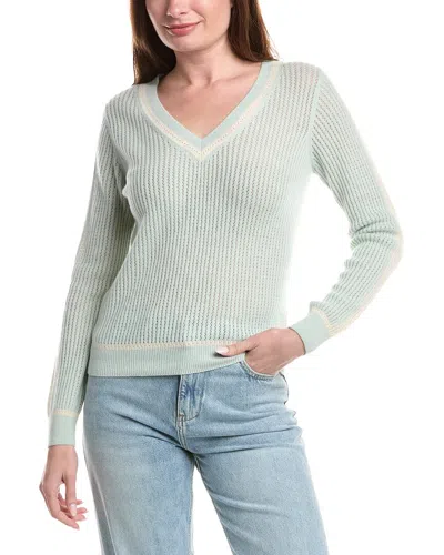 &isla Flora Open Stitch Cashmere Sweater In Blue