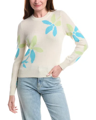 &isla Forrest Floral Cashmere Top In Neutral