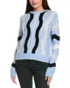 &isla Joeanne Vertical Wave Wool-blend Sweater In Blue
