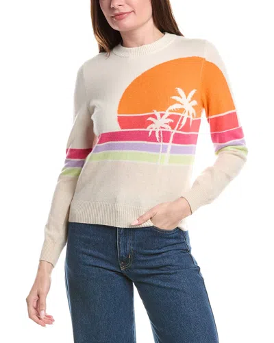 &isla Joy Palm Sunset Cashmere Top In Multi