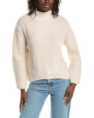 &isla Joyce Plaited Rib Mock Neck Cashmere Sweater In Neutral