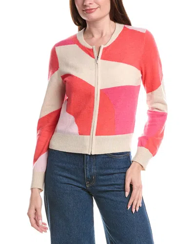 &isla Kali Geo Intarsia Cashmere Bomber Jacket In Multi