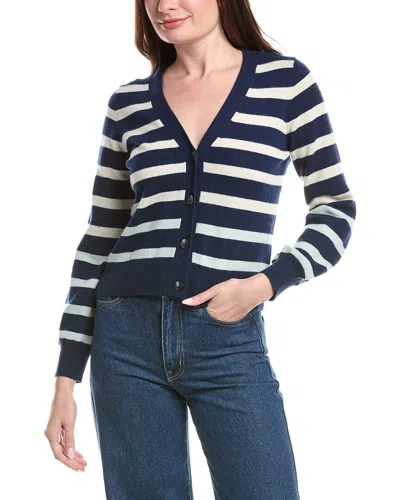 &isla Karla Stripe Cashmere Cardigan In Blue
