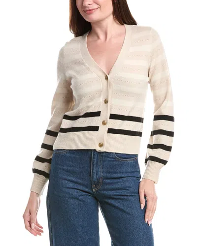 &isla Karla Stripe Cashmere Cardigan In Neutral