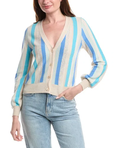 &isla Kayla Vertical Stripe Cashmere Cardigan In Multi