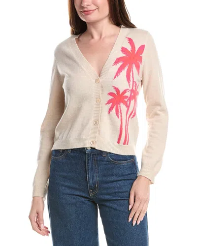 &isla Leah Palm Tree Cashmere Cardigan In Multi