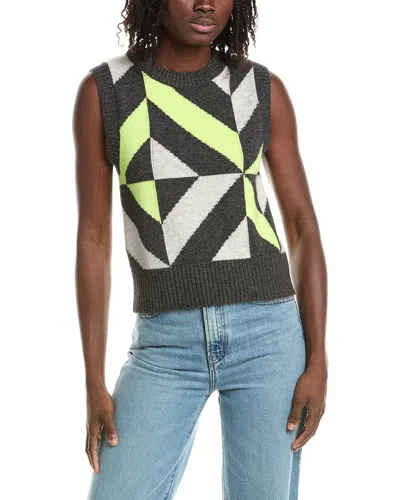 &isla Lucia Geo Cashmere Vest In Grey
