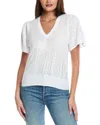&isla Madison Pointelle Top In White