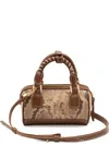 &isla Mini Bowling Snakeskin Top Handle Mini Bag In Neutral