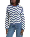&isla Odele Chevron Stripe Sweater In Blue