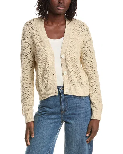 &isla Odette Pointelle Cardigan In Brown