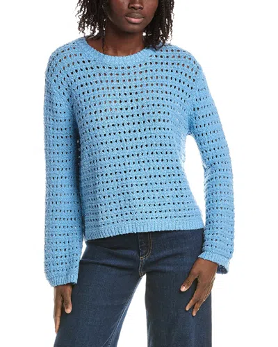 &isla Ollie Texture Stitch Flared Sleeve Sweater In Blue