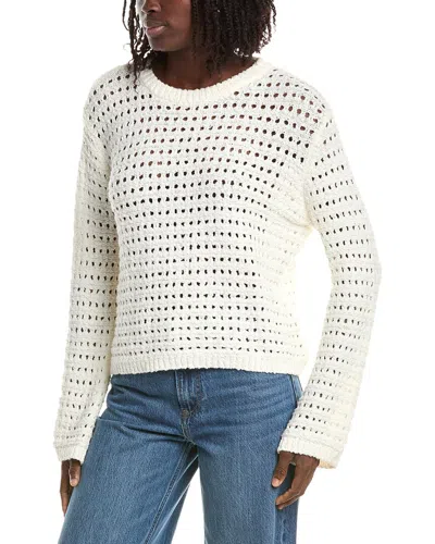 &isla Ollie Texture Stitch Flared Sleeve Sweater In White