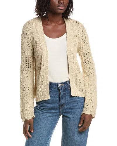 &isla Pearl Pointelle Patchwork Cardigan In Neutral