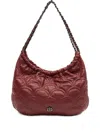 &isla Quilted Chain Shoulder Bag In Red