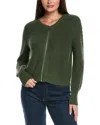&isla Raven Zip Cardigan In Green