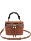 &isla Sirena Canvas Shoulder Bag In Brown