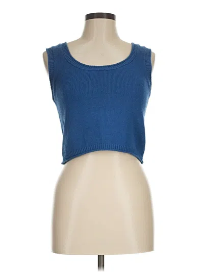&isla Sleeveless Top Blue Boatneck Tops
