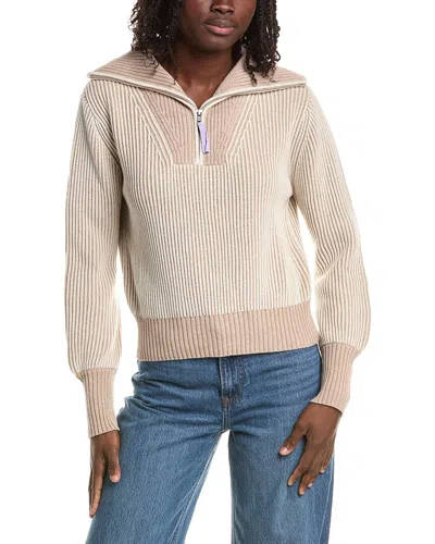 &isla Verity Plaited Rib 1/4-zip Sweater In Multi