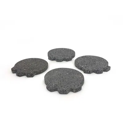And Jacob Grey Tauro Coaster Set - Lava Stone In Gray