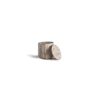 And Jacob Neutrals Less Is More Low Container - Travertine Marble