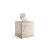 And Jacob Neutrals Less Is More Tissue Box - Travertine Marble In White
