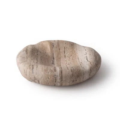And Jacob Neutrals Pebbles Ashtray Cigar - Travertine Marble