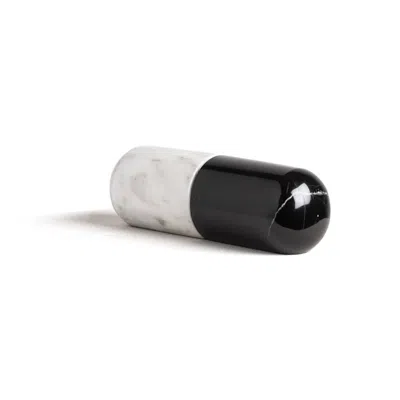 And Jacob Pill Marble Sculpture - White & Black
