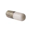 And Jacob Pill Sculpture In White Marble & Green Onyx In Multi