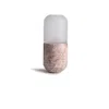 And Jacob Rose Gold Pill Candle Holder - Pink Marble In Multi
