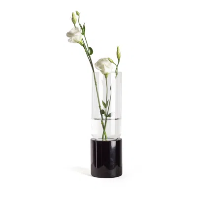 And Jacob Soliflor Black Marble Vase - Black