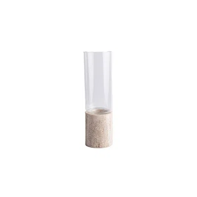 And Jacob Soliflor Travertine Marble Vase - Neutrals