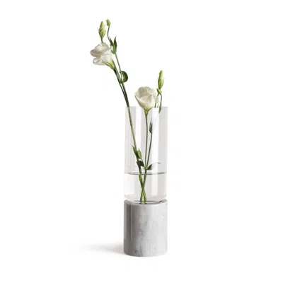 And Jacob Soliflor White Marble Vase - White