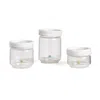And Jacob Stackable Containers Set With White Marble Lid In White