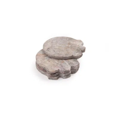 And Jacob Tauro Coasters Set - Grey Marble In Gray