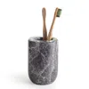 And Jacob Toothbrush Holder Less Is More - Black Marble In Gray