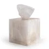 And Jacob White Less Is More Tissue Box Marble - Tehuacan Onyx In White