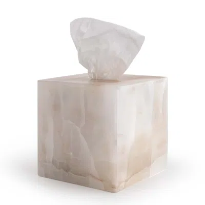 And Jacob White Less Is More Tissue Box Marble - Tehuacan Onyx