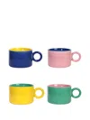 &k Amsterdam Chiquito Two-tone Mugs (set Of Four)