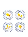 &k Amsterdam Lemon Moroccan Tapas Plates (set Of Four)
