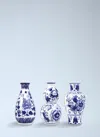 &k Amsterdam Set Of Three Dutch Delight Vase In Blue