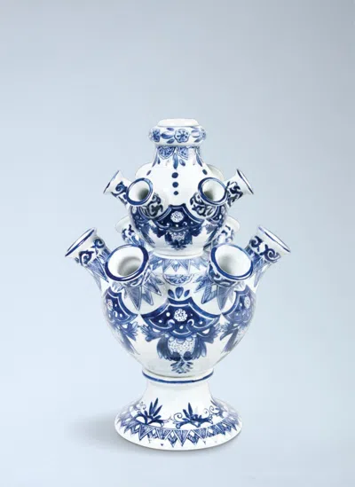 &k Amsterdam Tulip Pyramid Vase In Blue