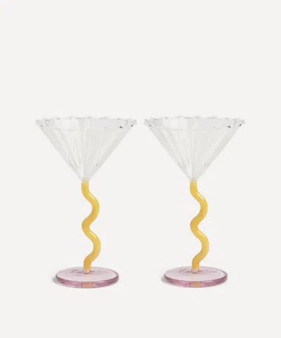 &klevering Curve Caramel Coupe Glasses Set Of Two