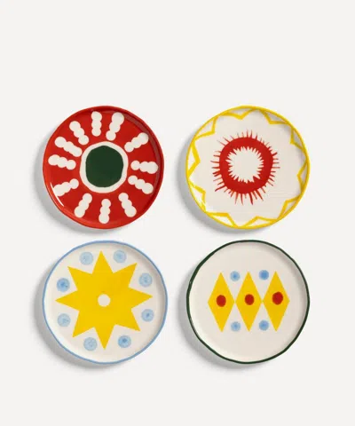 &klevering Festivo Small Plates Set Of Four In Multi