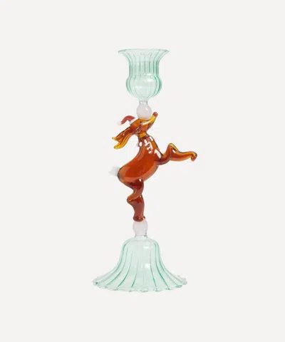 &klevering Merry Reindeer Candle Holder In Multi