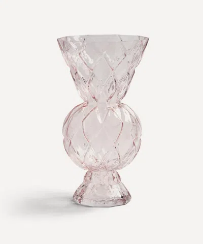 &klevering Pink Rhombic Glass Vase