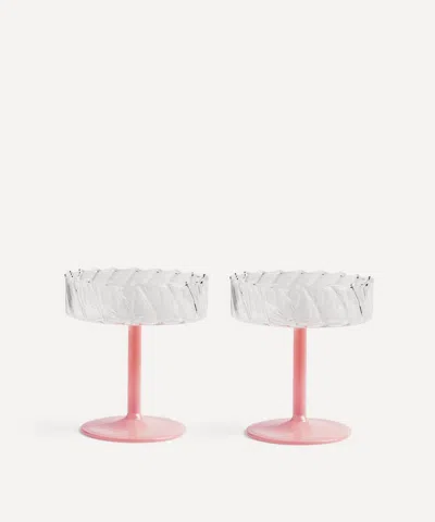 &klevering Twirl Pink Coupe Glasses Set Of Two